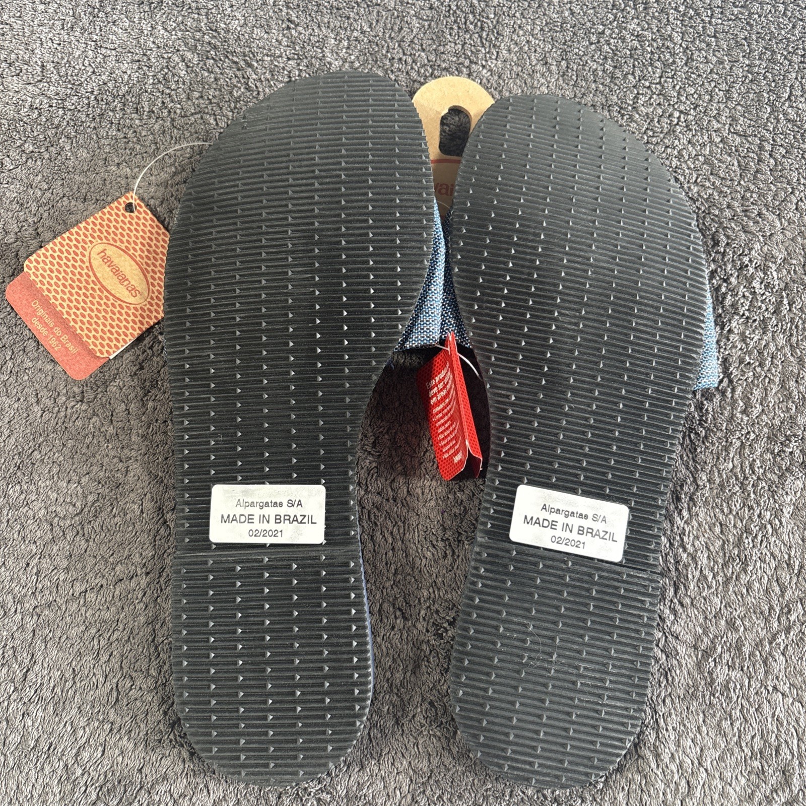 Original HAVAIANAS Womens St Tropaz navy blue Sandal size 9/10 Invtry H10