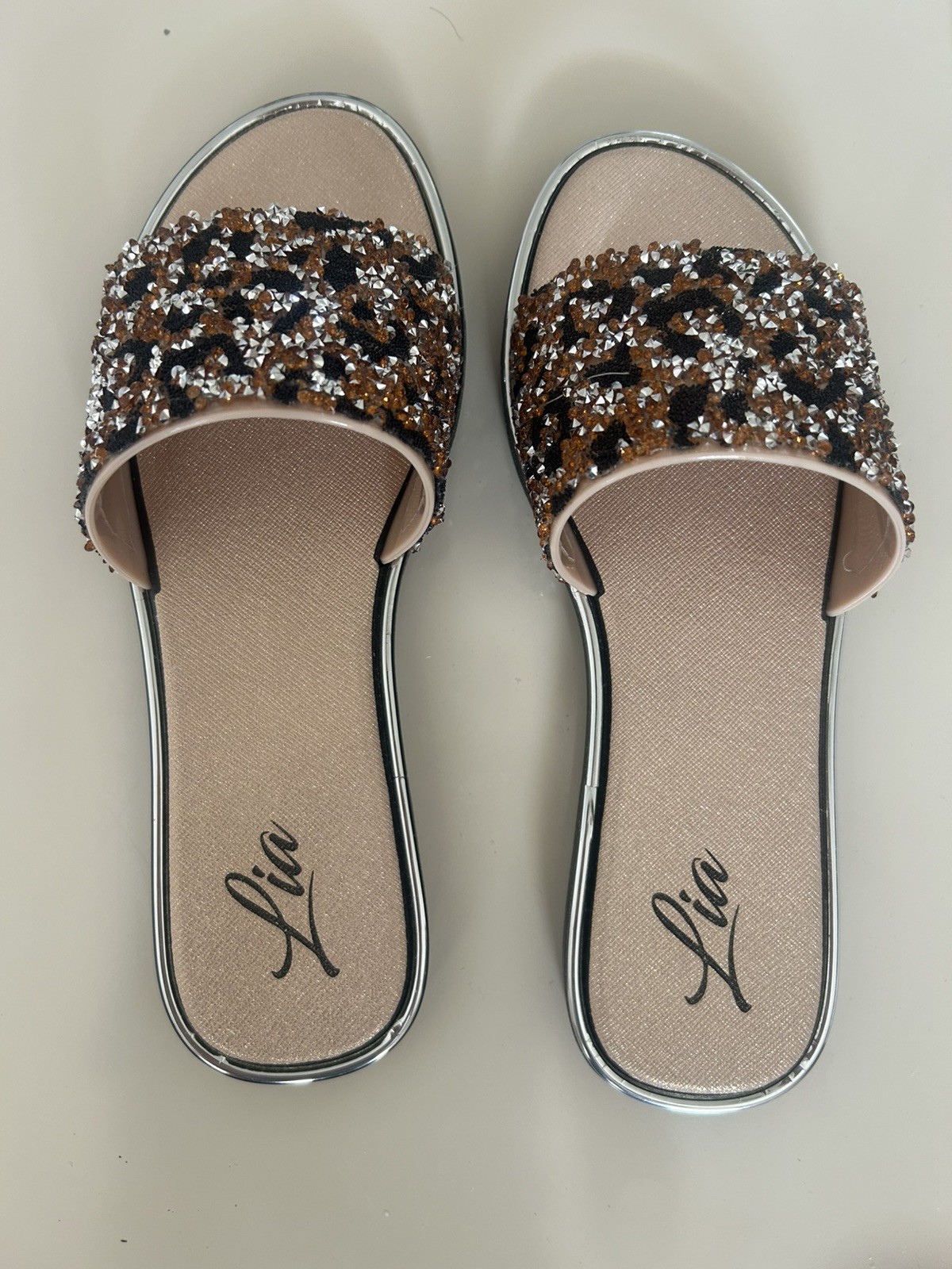 LIA Women’s Slide Sandals- Size 39-NEW