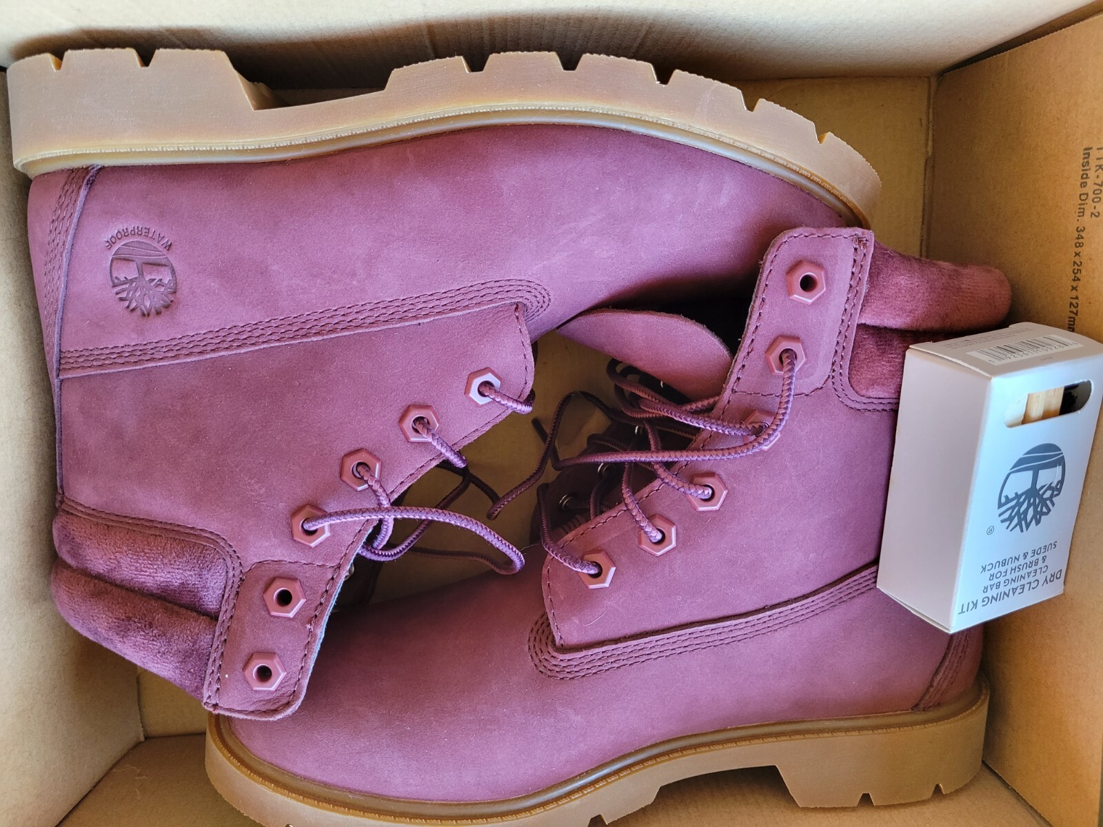 Timberland Linden Woods  Waterproof Boot Burgundy Nubuck Sz 8 A1ZSP  