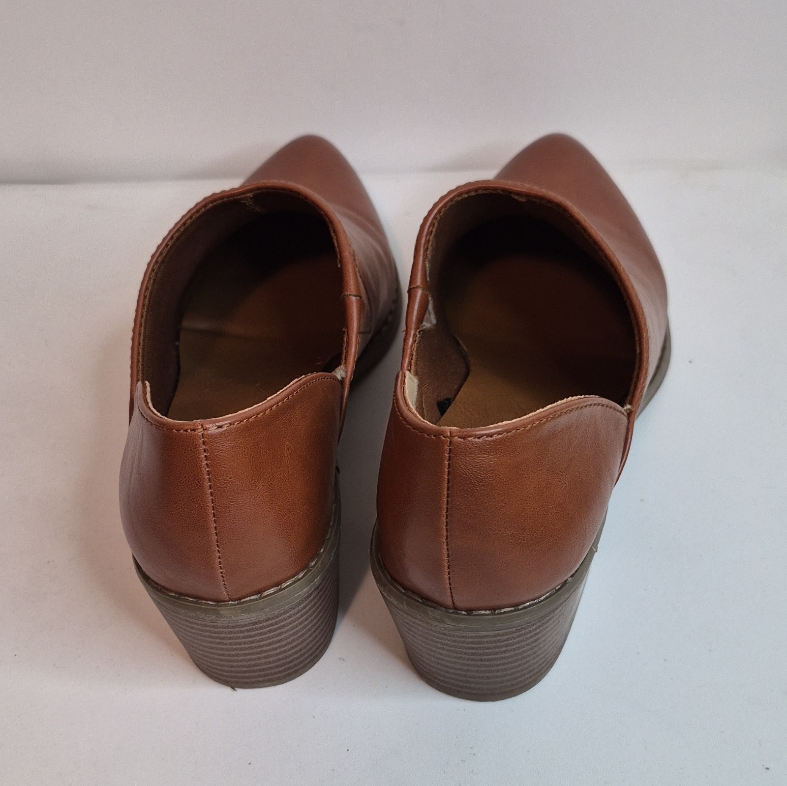 a.n.a ANA AMITY Brown Memory Foam Slip-On Block Heel Ankle Bootie 8.5M