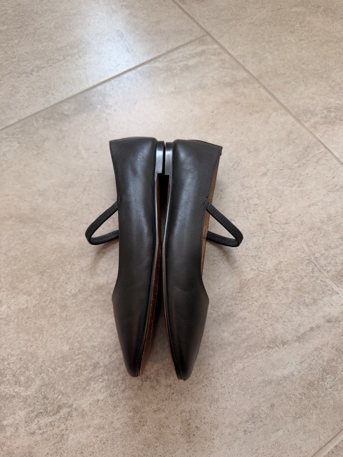 Madewell The Greta Ballet Flats Black Leather Size 7