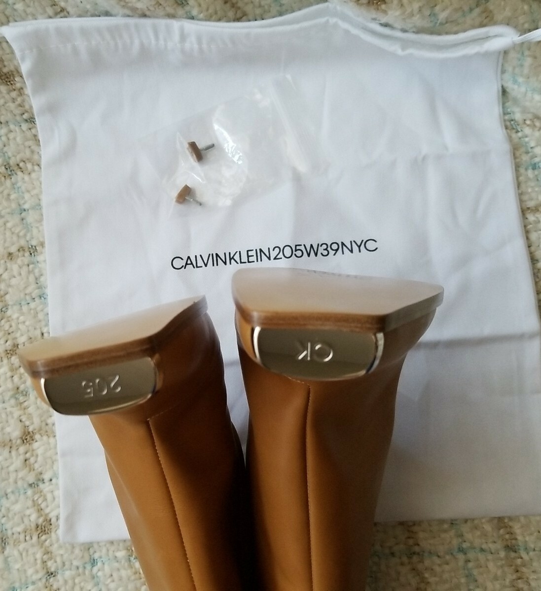 WILAMIONA METAL-TRIMMED High Heel ANKLE BOOTIE CALVIN KLEIN 205W39NYC SIZE 37.5