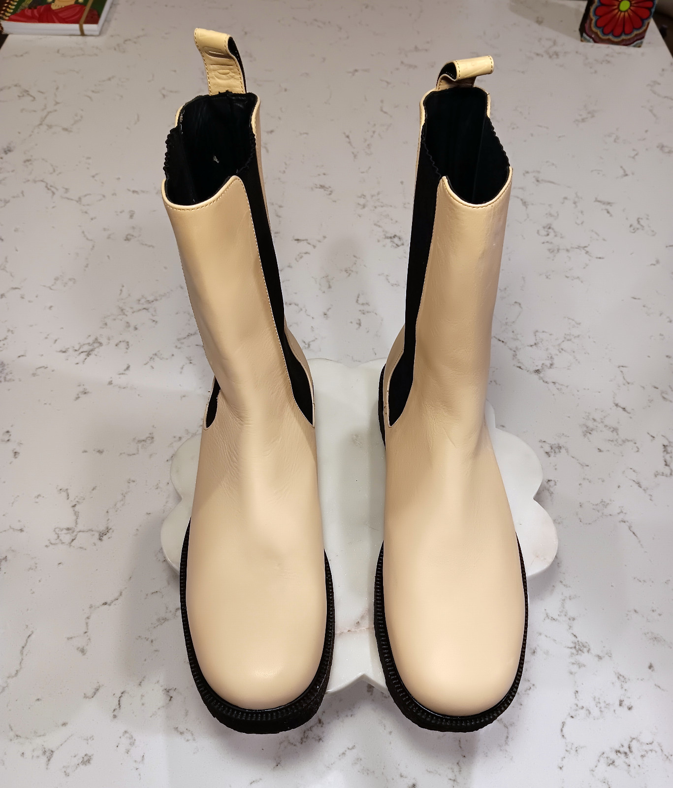 Staud Palamino Chelsea Boots size 42 EU 11 US TTS Light beige smooth leather