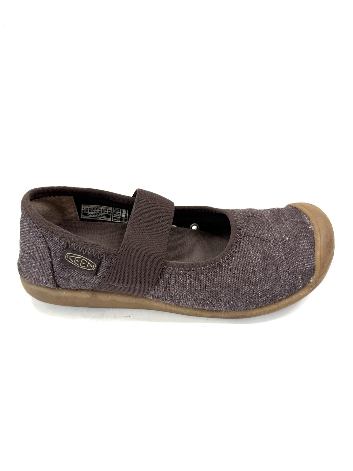 Keen Women’s Sienna Mary Jane Slip On Casual shoes Canvas Brown Size 35 EUC
