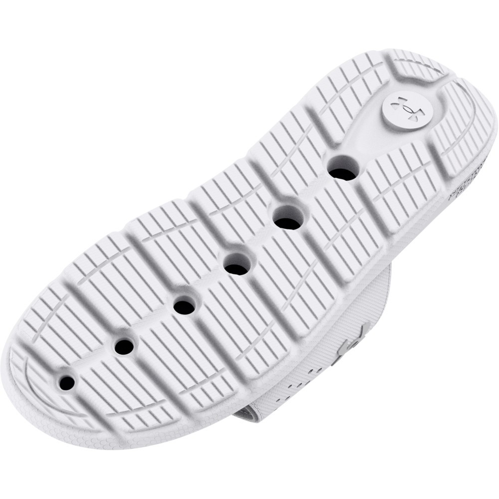 Under Armour 3026027 Women’s UA Ignite Pro Slides, White/Halo Gray, Size 10
