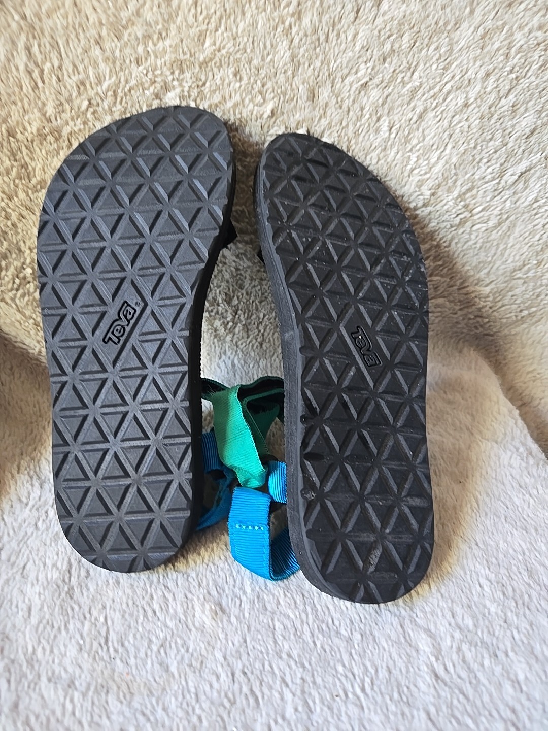 TEVA Womens Original Universal Blue Green Strappy Outdoor Adventure Sandal Sz 10