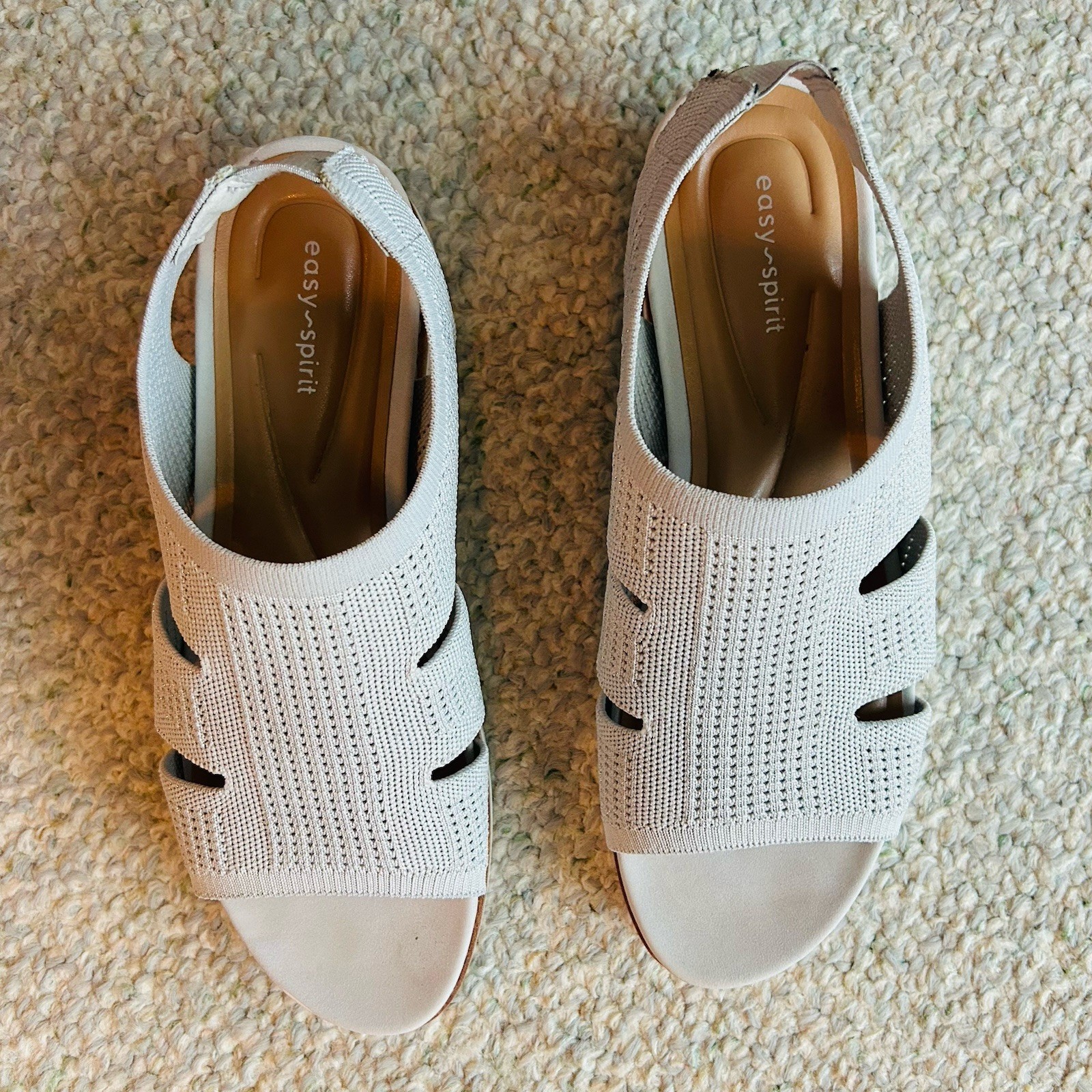 Easy Spirit Women’s Winslow Lightweight Knit Sandals Gray Size 9