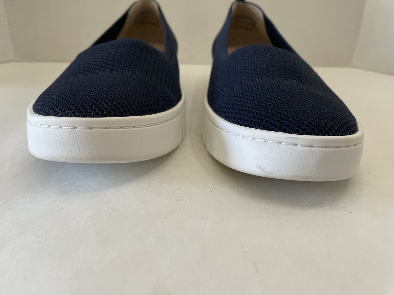 Vionic Uptown Skimmer Knit Navy Blue Slip On Platform Loafers Womens 6.5