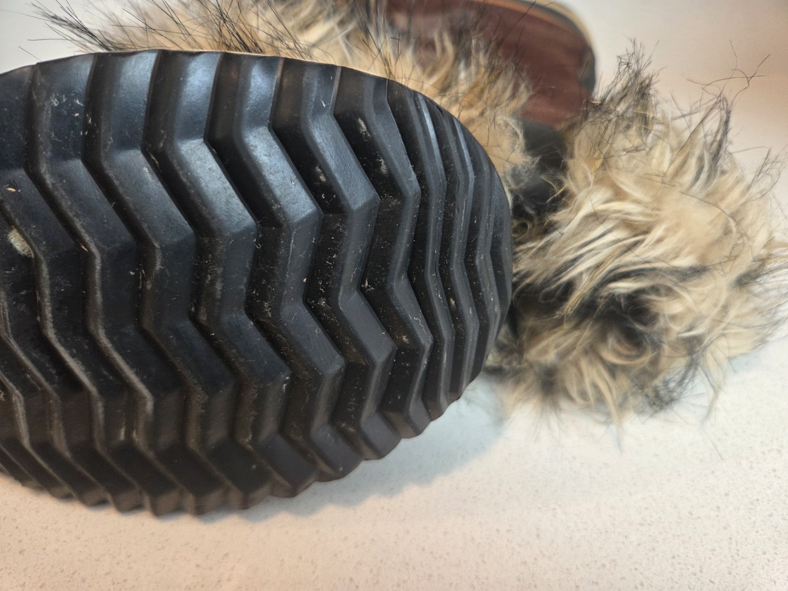 Sorel Waterproof Faux Fur Trim Lace-Up Snow Boots Brown/Black US 9 EU 40