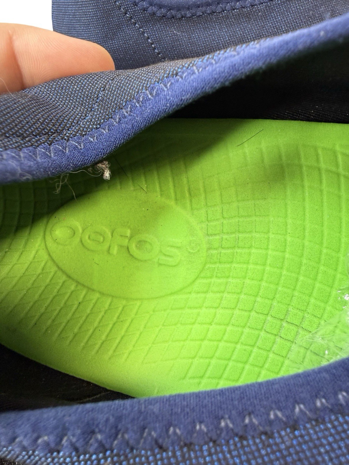 Oofos OOmg Eezee Low Mesh Navy Blue Recovery Slip On Casual Shoes Women’s Size 8