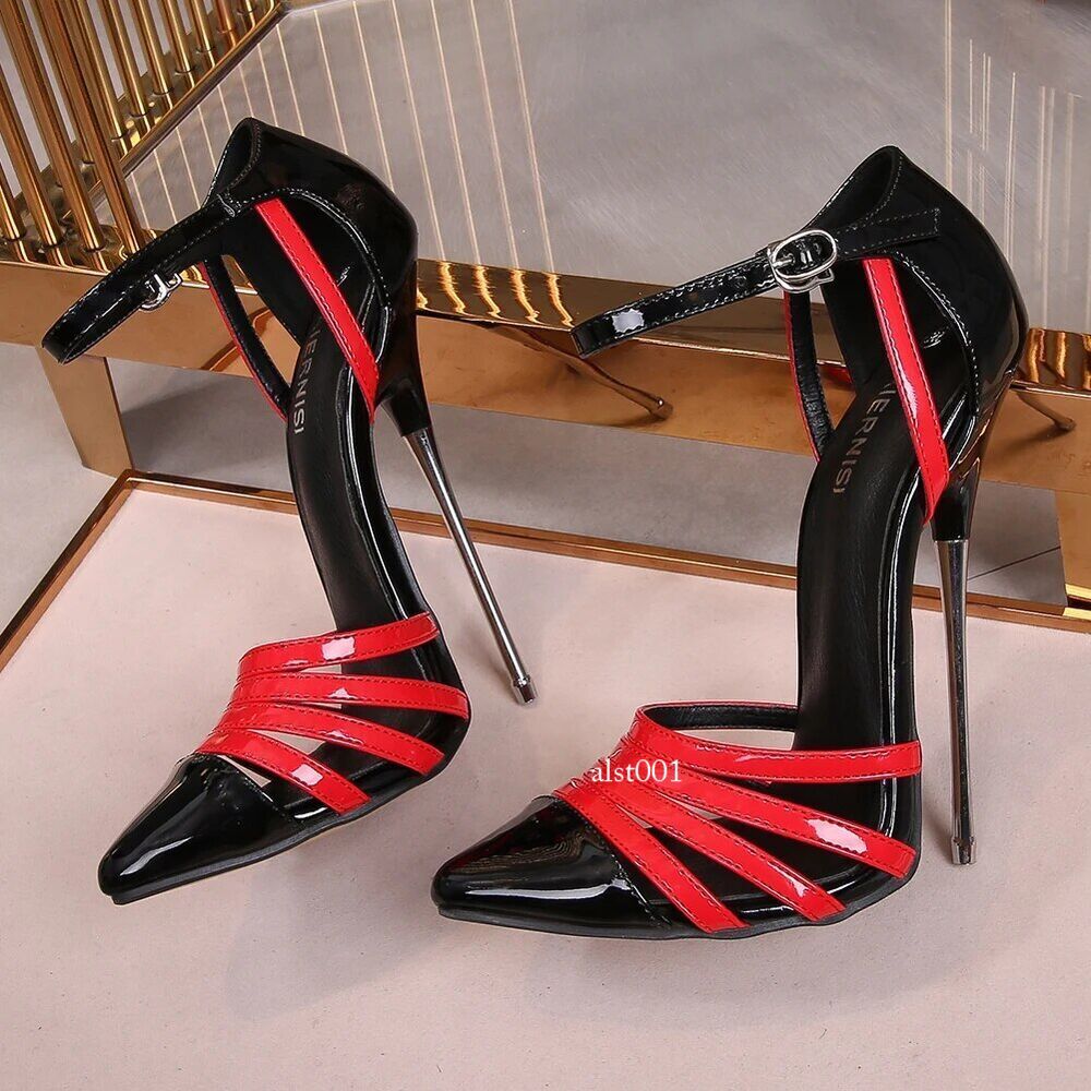 Women High Heels 16cm Ankle Strap Shoes Party Sandals Stiletto Heel Shoes Pumps