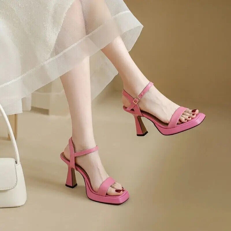 Fashion Women Platform High Heels Summer Sandals Thick Heel Pumps Party Shoes