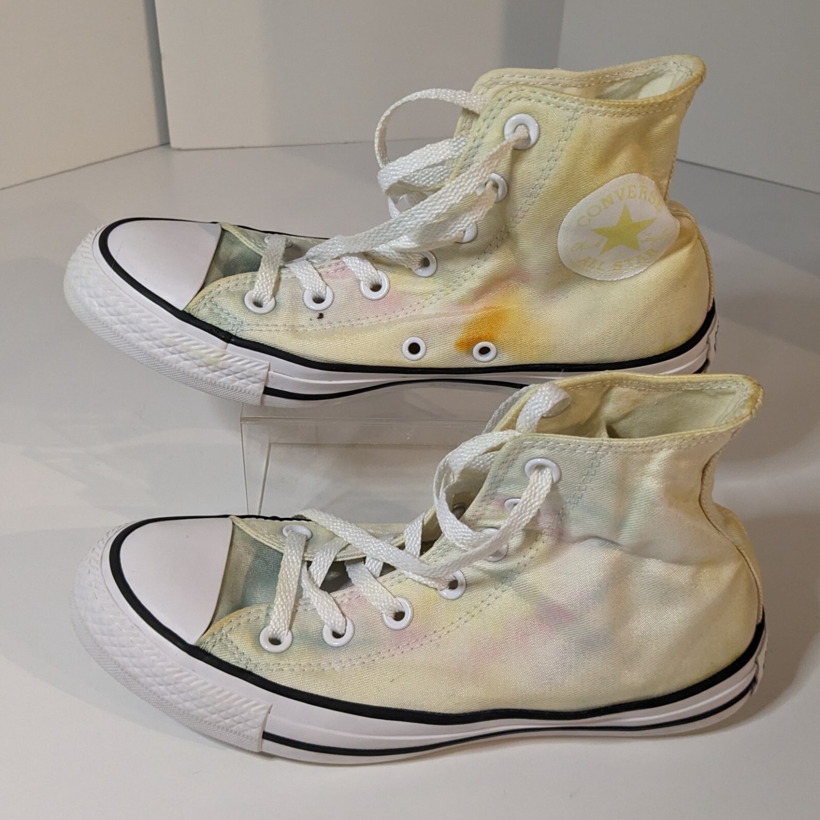 Converse Tie Dye High-Top Pastel Sunburst Light Sneakers Women Size 7, Mens Sz 5