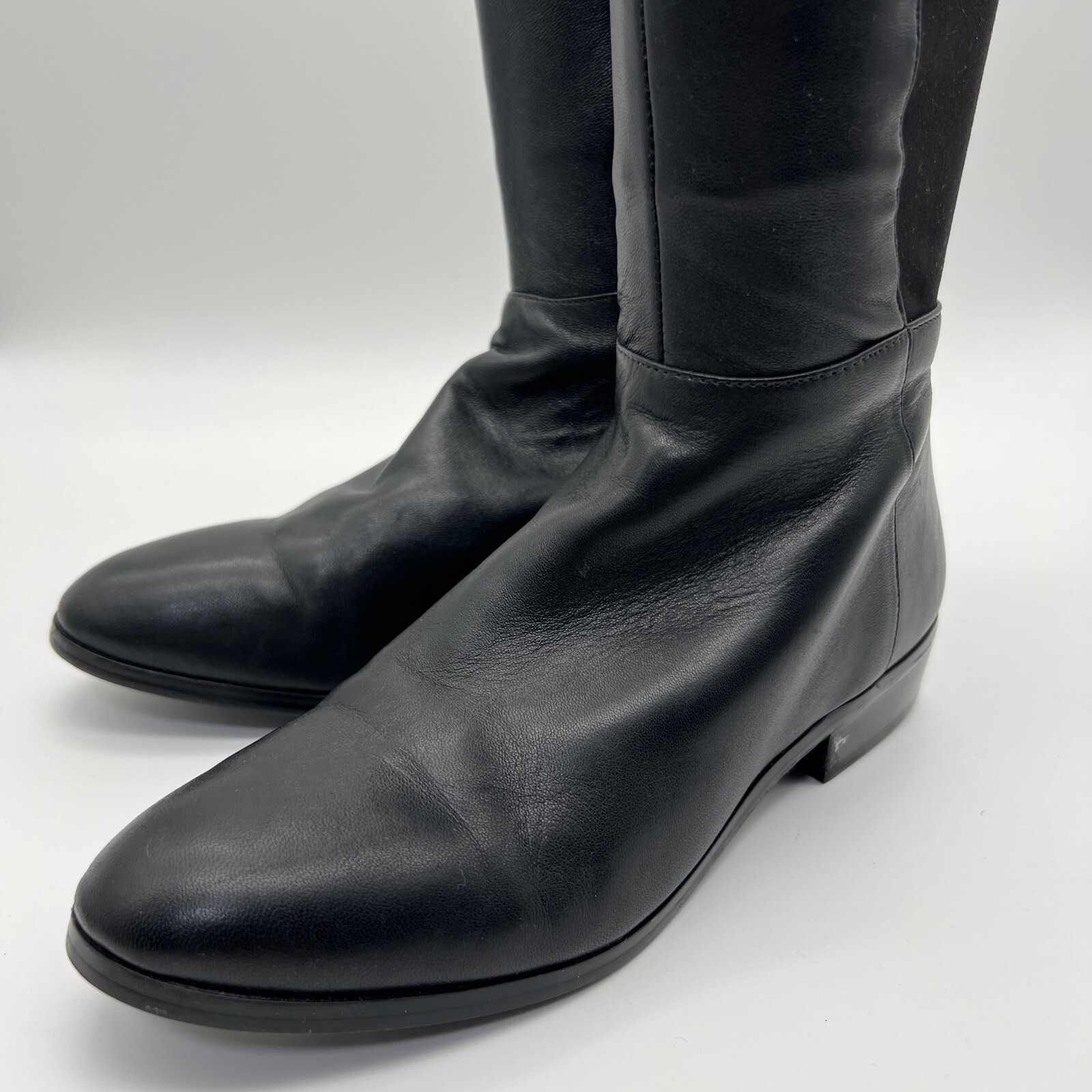 MICHAEL Michael Kors Womens Bromley Black Riding Boots 5.5 Medium (B,M) 8440