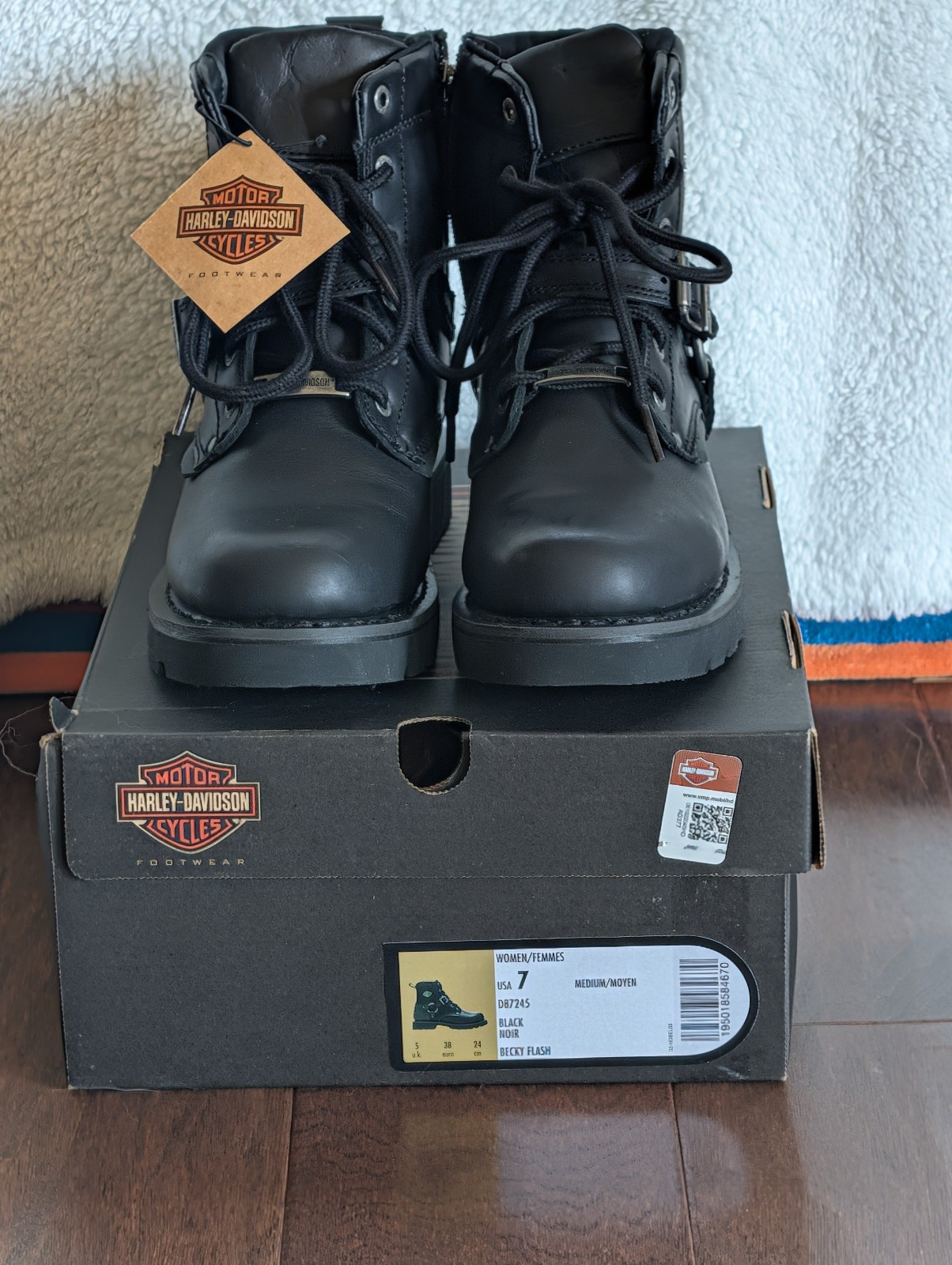 NEW GENUINE HARLEY DAVIDSON D87245 SIZE 7 WOMEN’S Becky Flash 6-Inch Boot