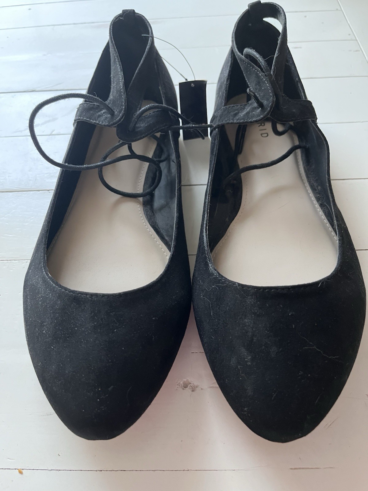 Women’s Black Suede flat Ls Shoes, NWT Torrid size 11