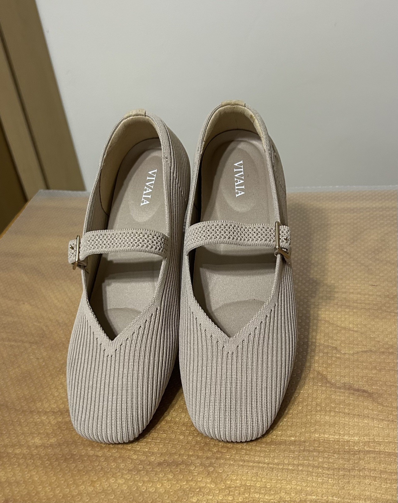Vivaia Margot Mary Jane Square-Toe size EU36 ; USA 5.5-6 Almond
