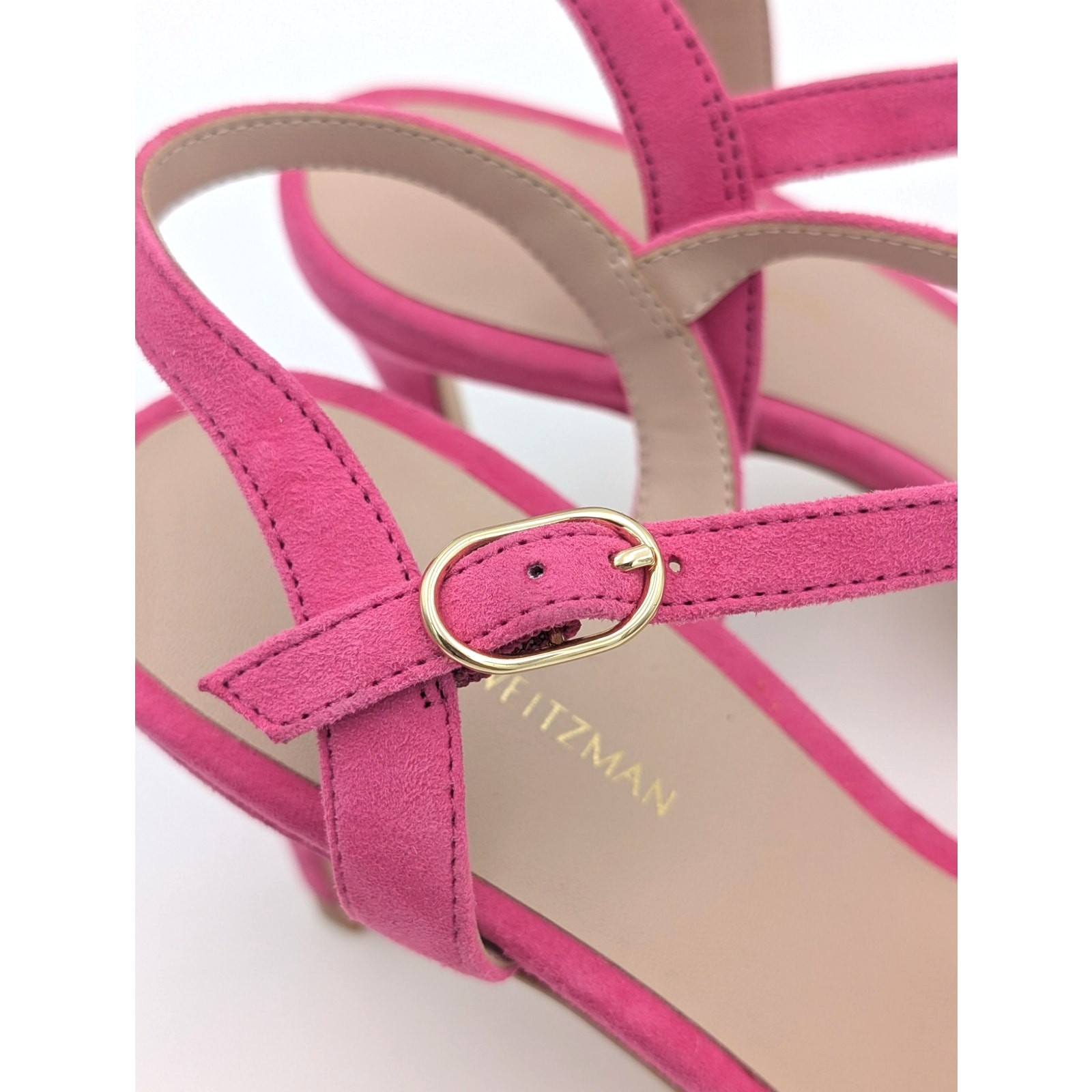 Stuart Weitzman Dancer Twistie 100 Suede Sandal Women’s Pink Size US7