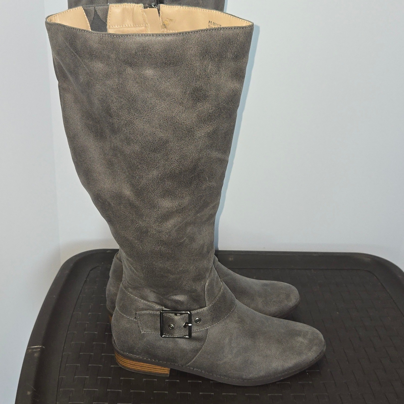 Tru Comfort foam Faux Leather Wide Calf Knee High Riding Boots Size 10 WC