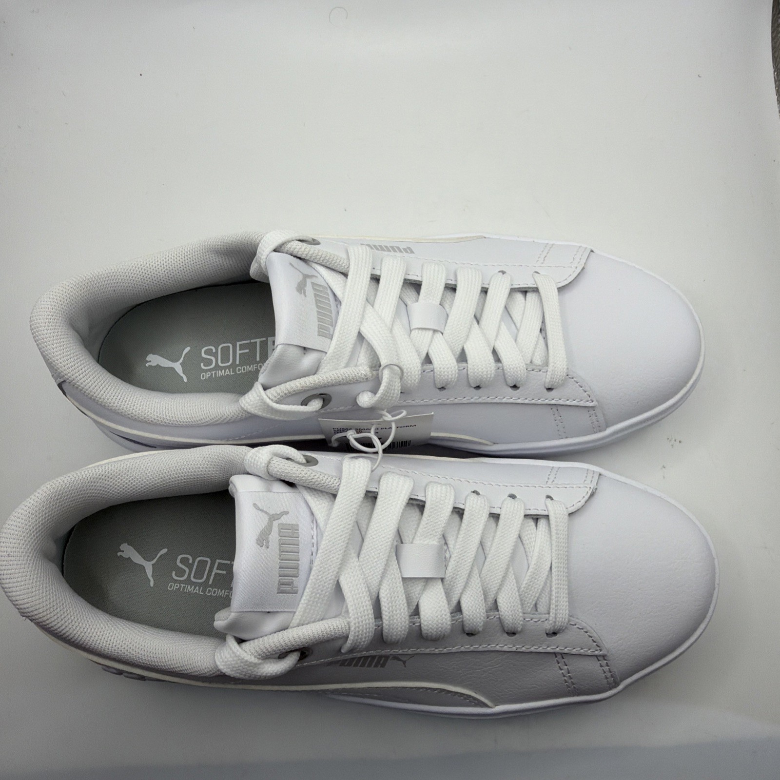 PUMA Women’s Smash Platform Lifestyle Shoes White 394006-01 Sz 7