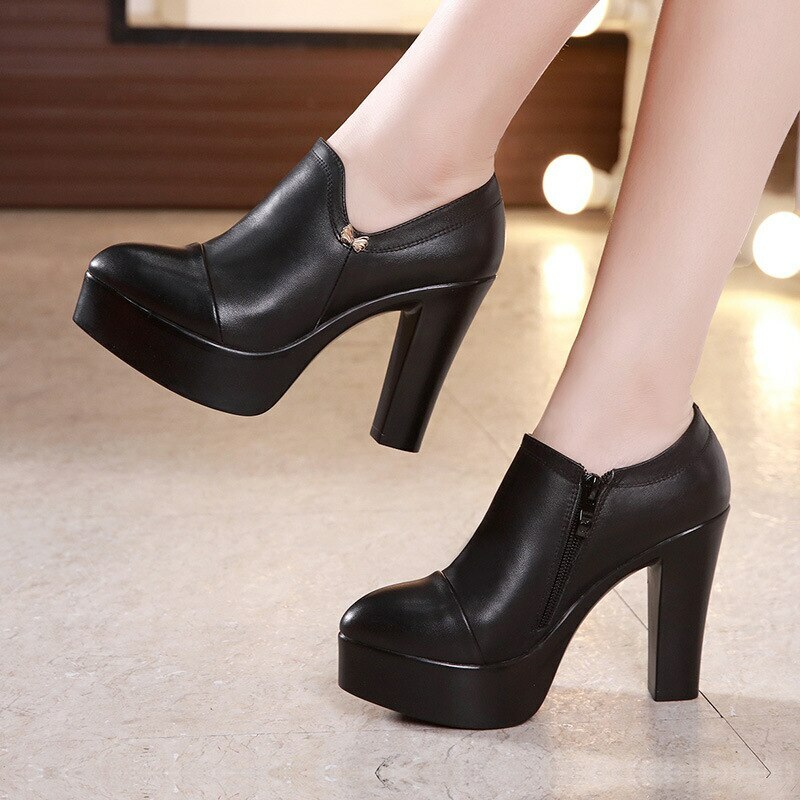 Womens Platform Pointed Toe High Heel Thick Heel Party Pumps Shoes Office New
