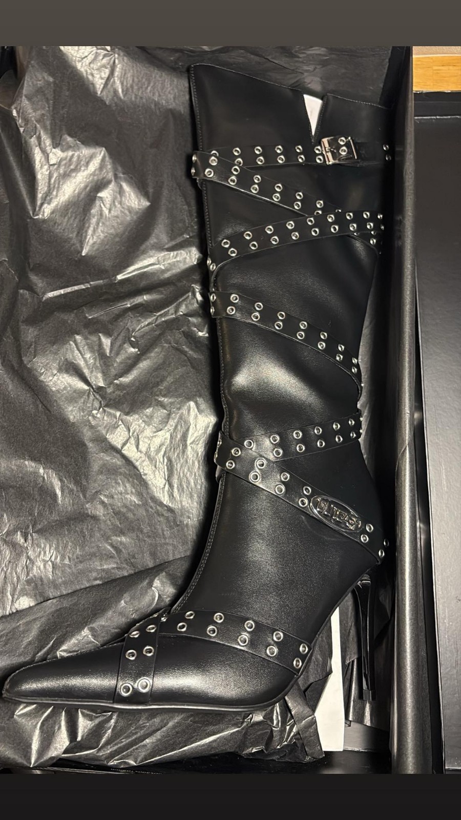 NIB OUTCAST ZANETA PU BOOTS BLACK Size 5