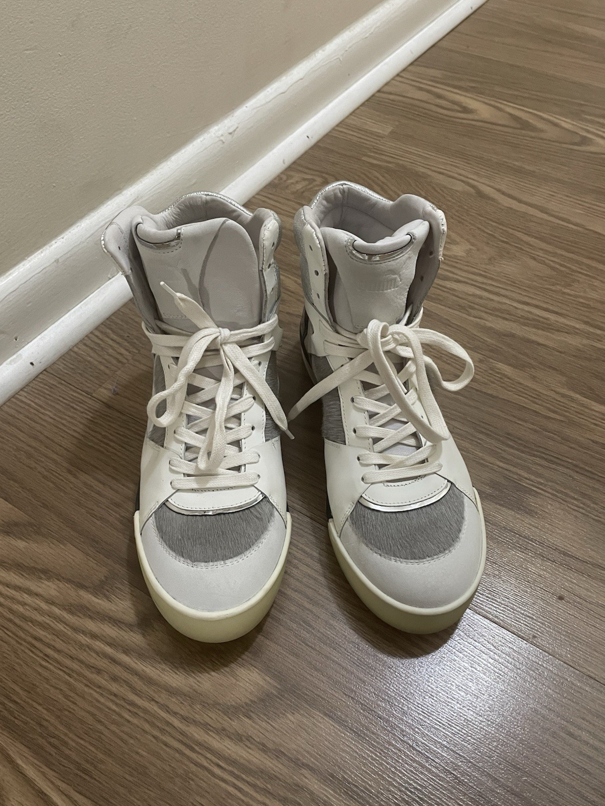 Mcq Alexander Mcqueen x PUMA High-top Sneakers US 9 White Women