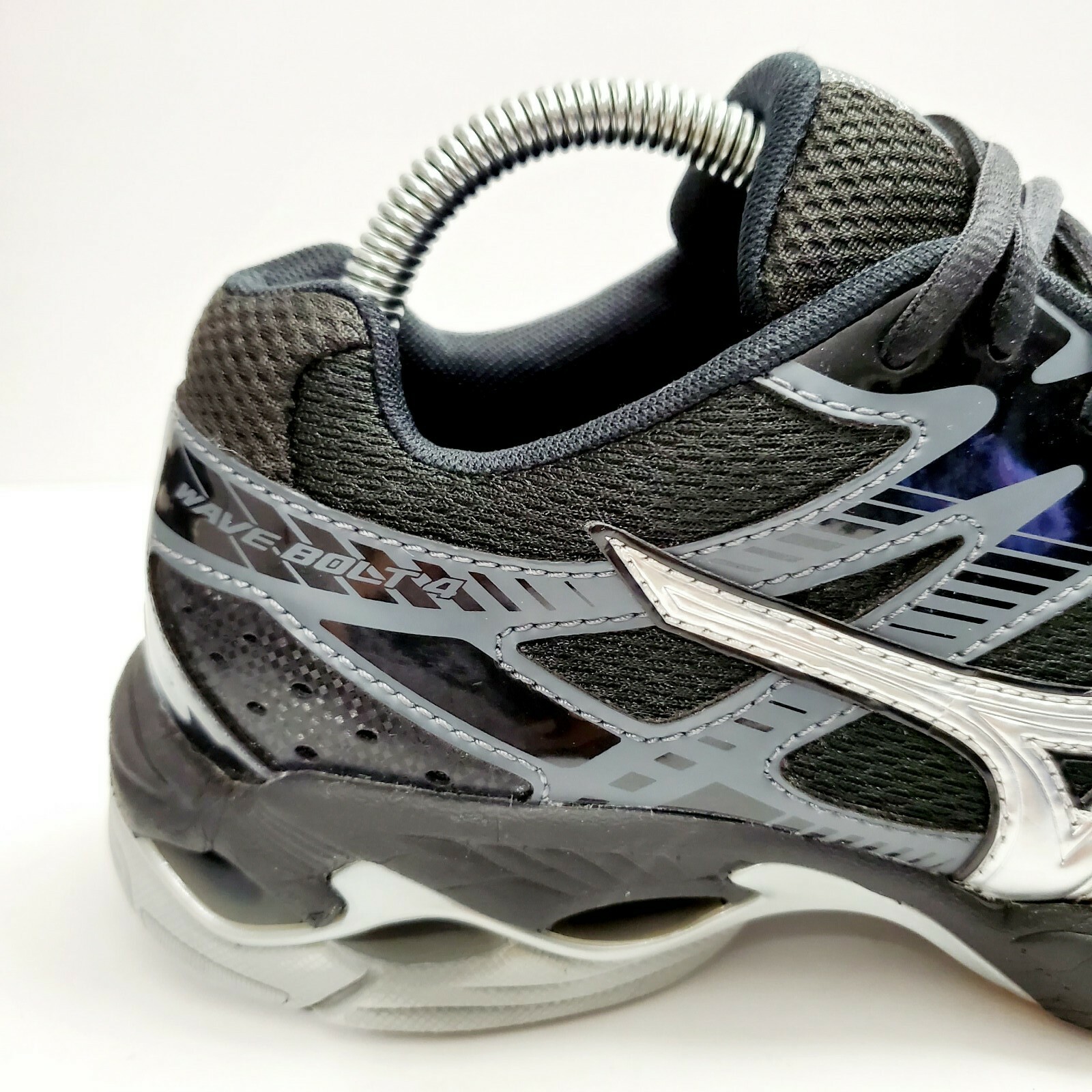 MIZUNO Shoes WAVE BOLT 4 Womens Size 8.5 Black Gray Indoor Volleyball Sneaker