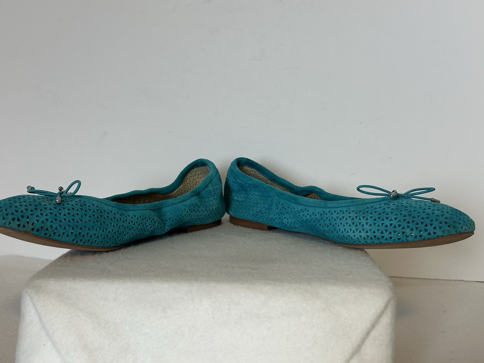Sam Edelman Felicia 2 Women sz.9.5 Slip On Ballet Flats Shoes Blue Suede Leather