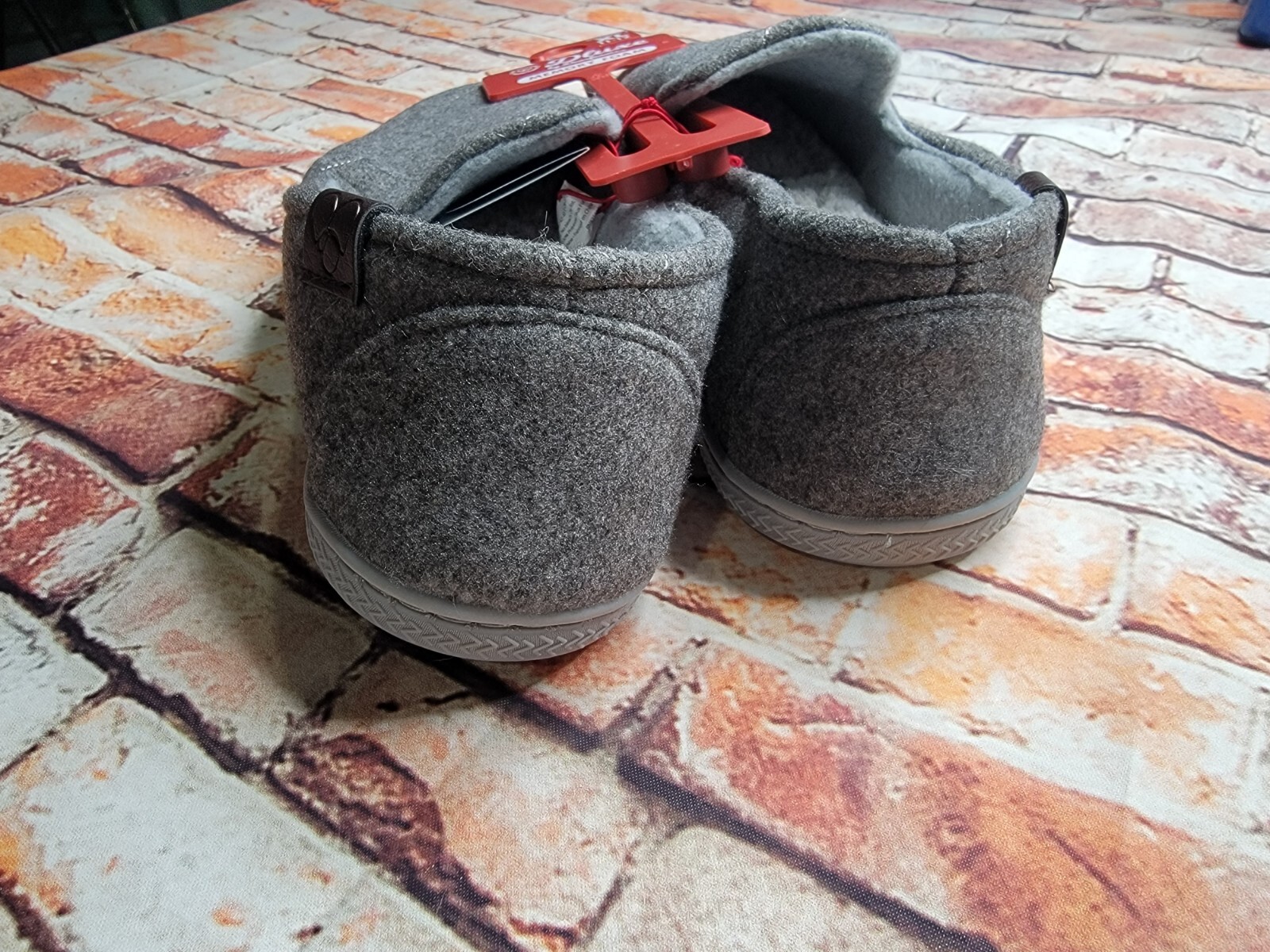 Women’s Dluxe Dearfoams Loafer Slippers Slip on Shoes Gray Size XL 11 12 11/12