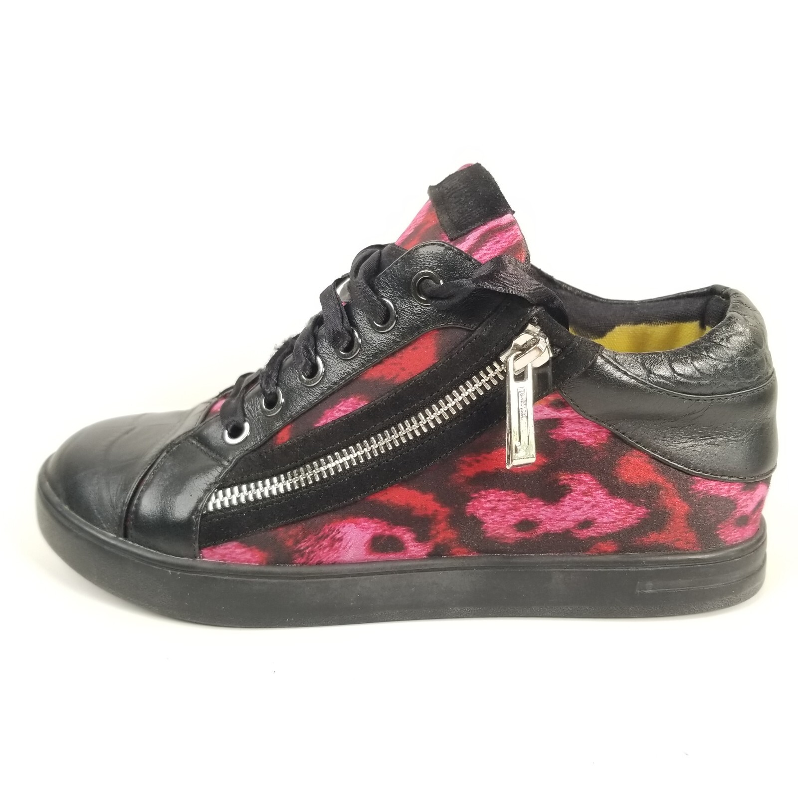 Just Cavalli Women’s Designer Sneakers Leather Satin Shoes Size EU-37 / US-7