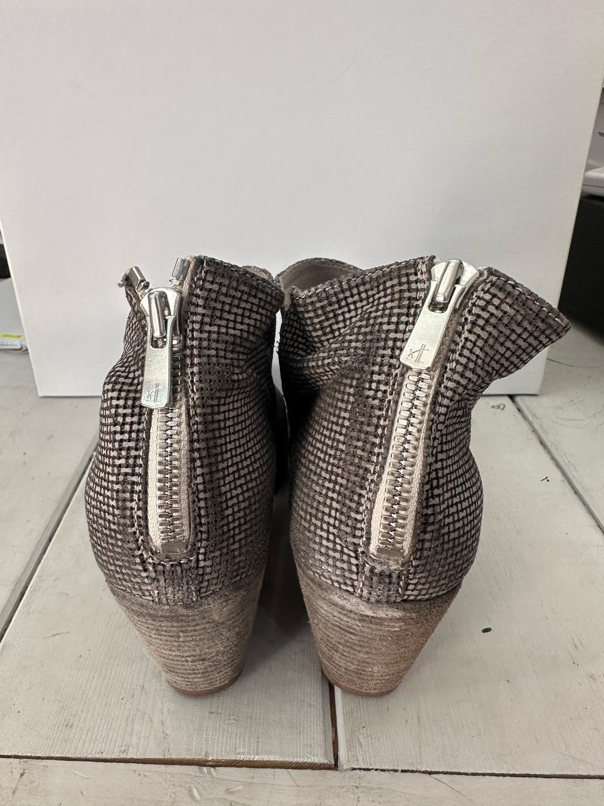 Officine Creative Ankle Boots Genuine Leather Woman Size Eu37 Grey Heel 3 1/8in