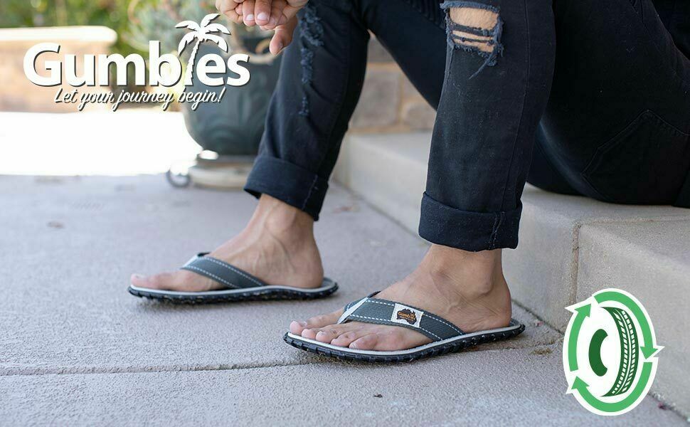 Gumbies Islander Canvas Unisex Flip-Flops Sandals – Red Coast, US Size 5 (M)