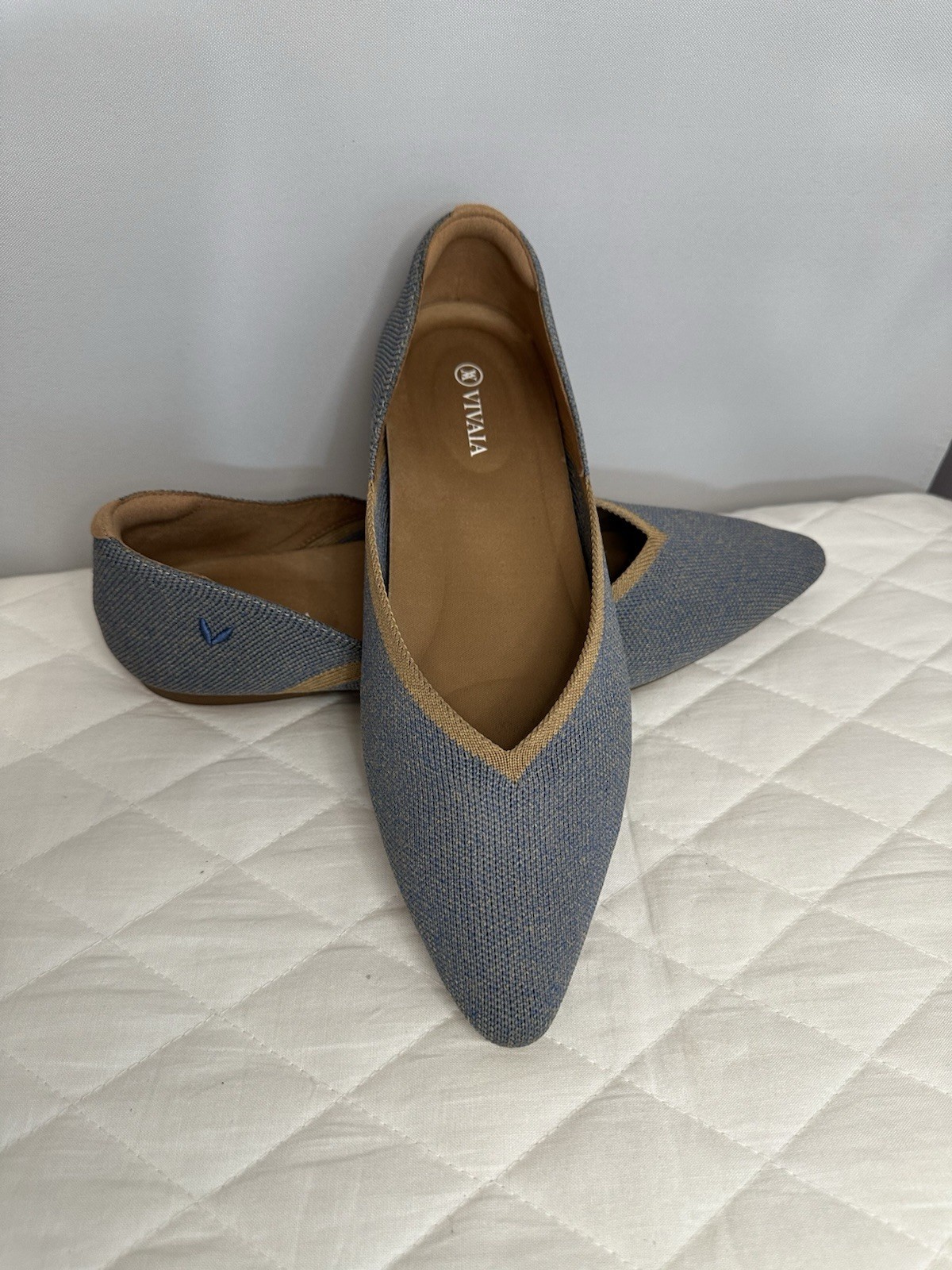 VIVAIA Vienna Soft Heather Slip on Washable Ballet Shoes Pointed-Toe Flats 9.5