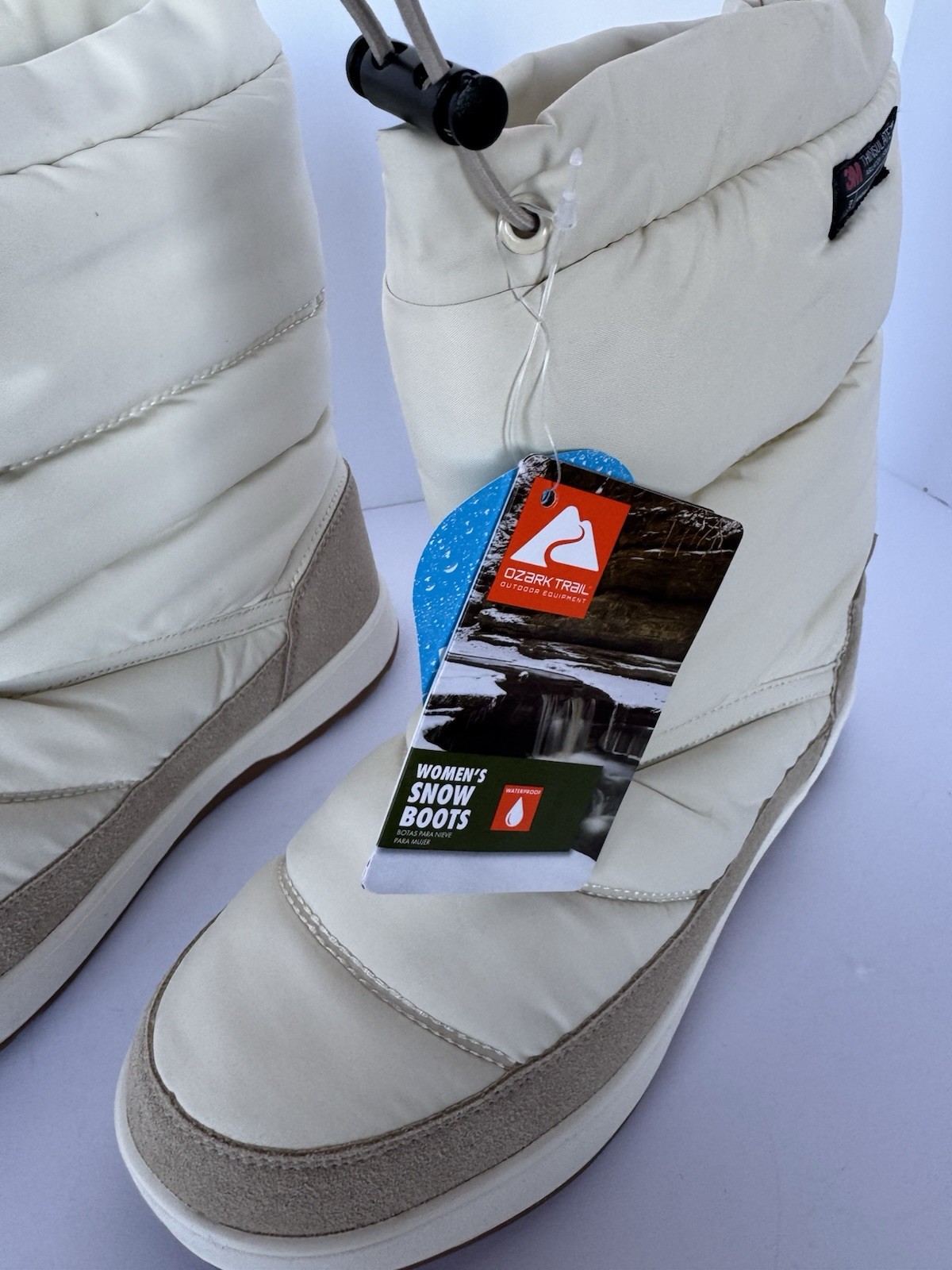 OZARK TRAIL WOMENS SZ 8M SNOW BOOTS, 3M THINSULATE, PULL ON, NEW, RETAIL $50