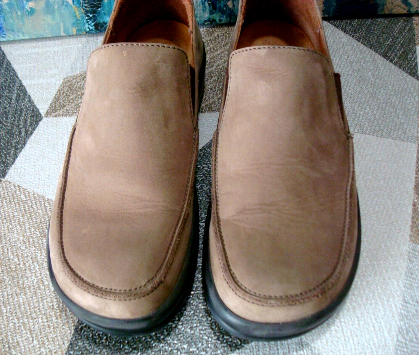 Footprints by Birkenstock Natoma Brown Nubuck Leather Loafers EU 38 US 7-7 1/2