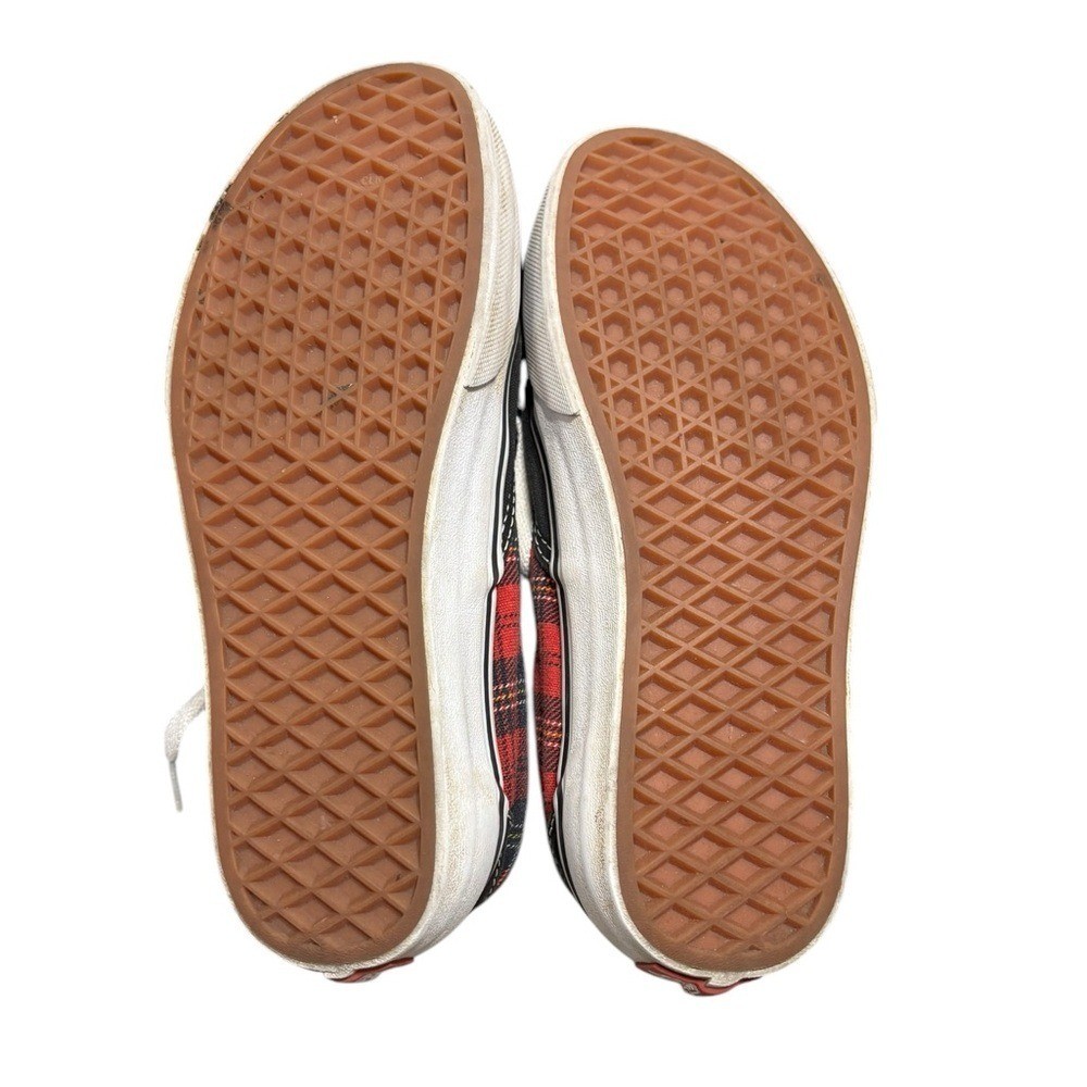 Vans Plaid Black and Red Sneakers