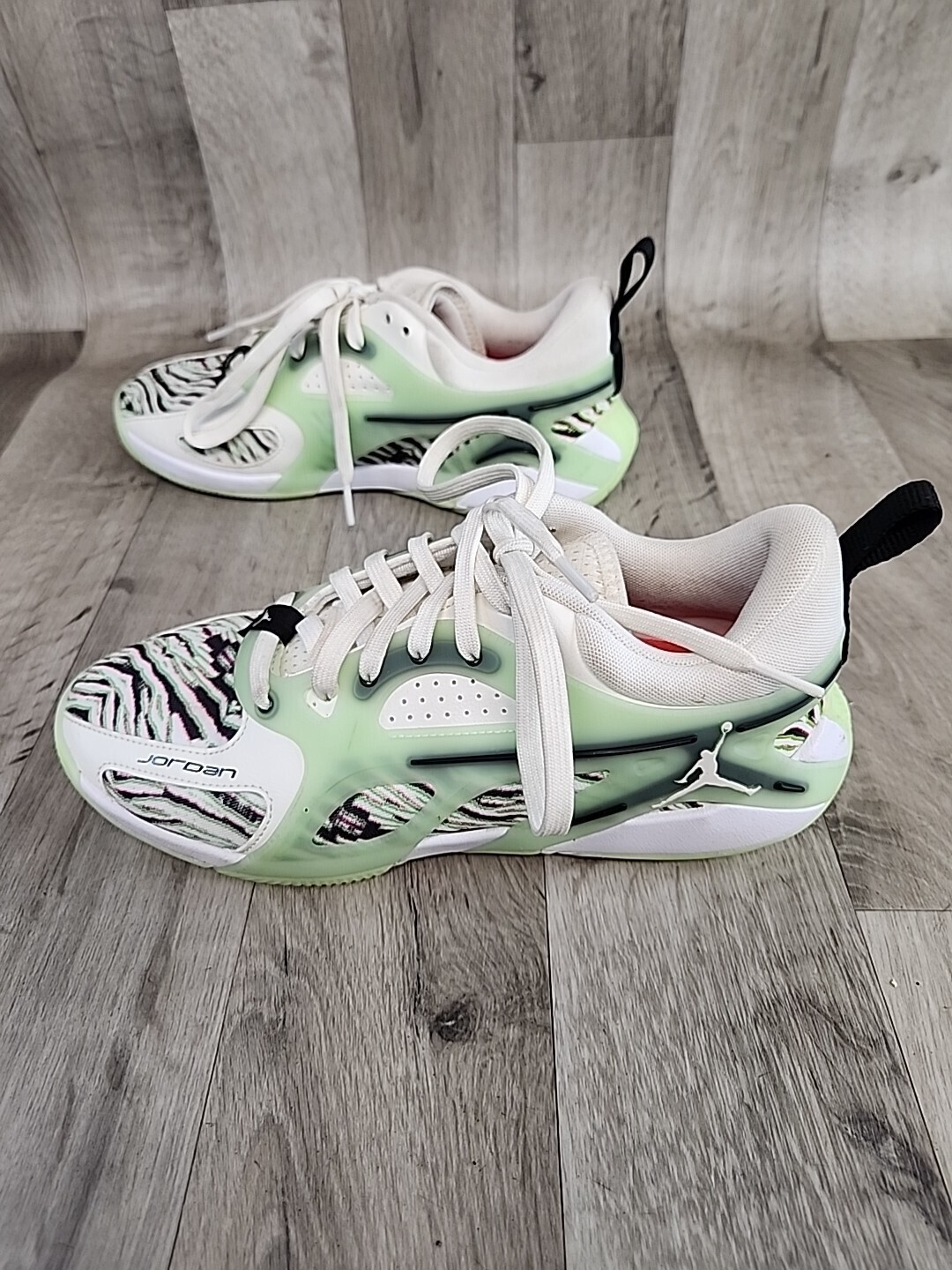 Nike Air Jordan Heir Sail-Black-Vapor Green Basketball Shoes Women’s 8.5