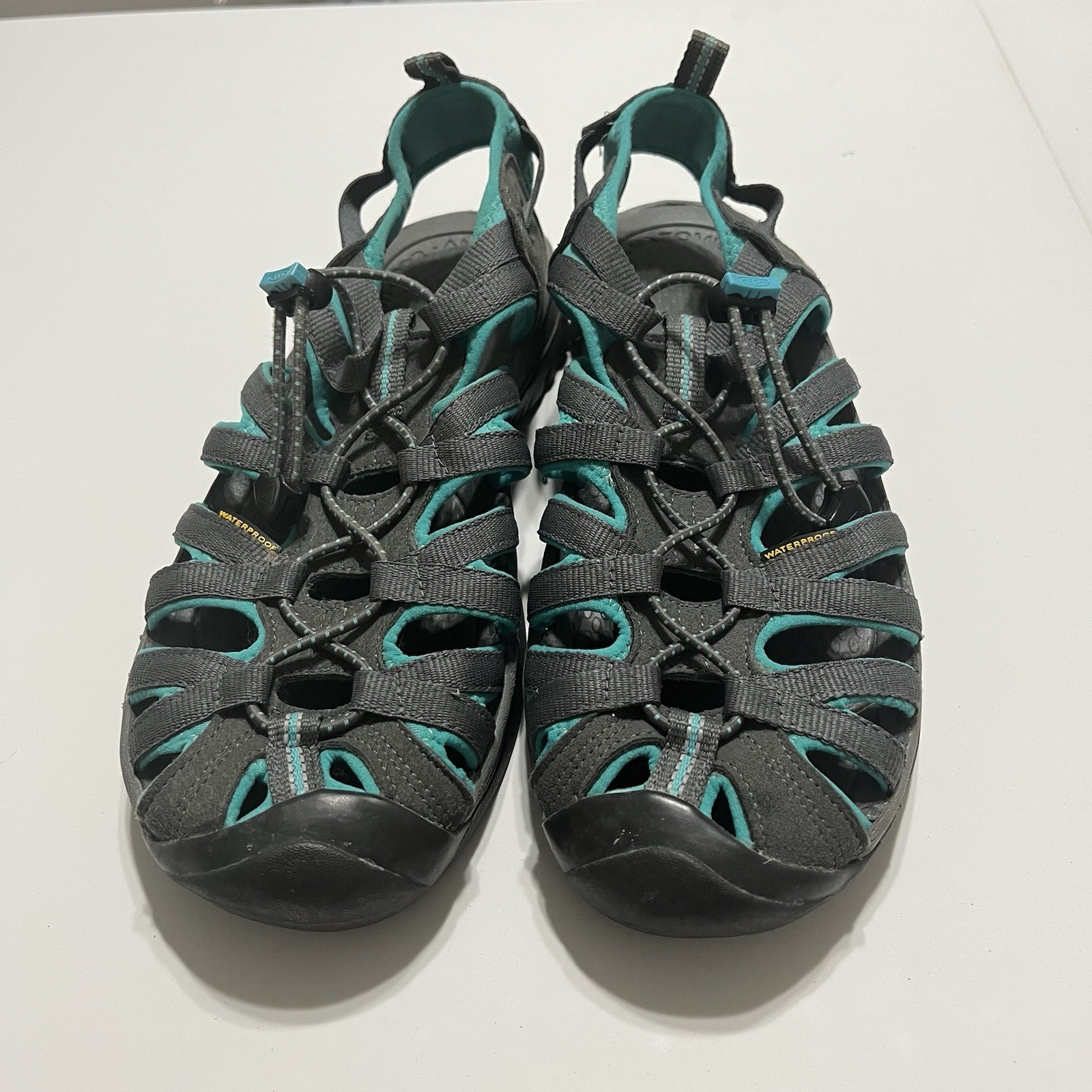 KEEN Waterproof Drawstring Women’s Sandals Gray/Teal US 10