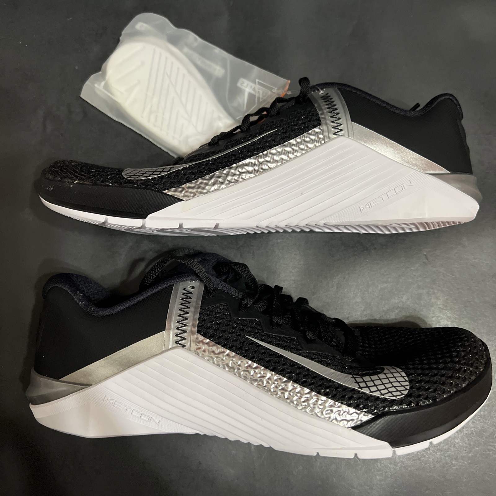 Sz 12 – NIKE WMNS METCON 6 BLACK MTLLC SILVER 2020 MENS 10.5 NEW