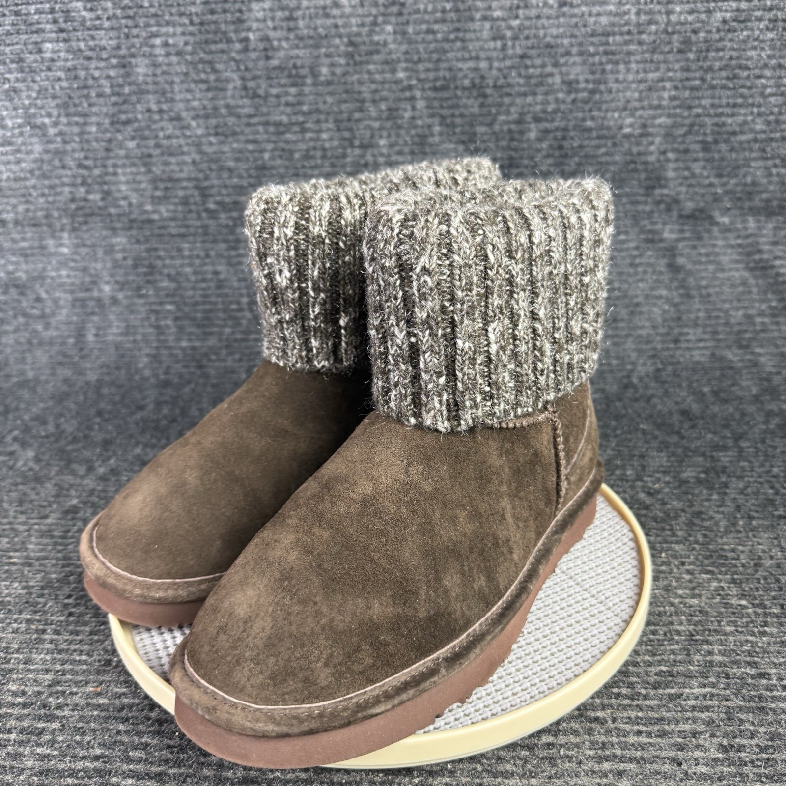 Lam Footwear Fur Lined Booties Size 6 Women’s Chocolate Brown Comfy Slippers