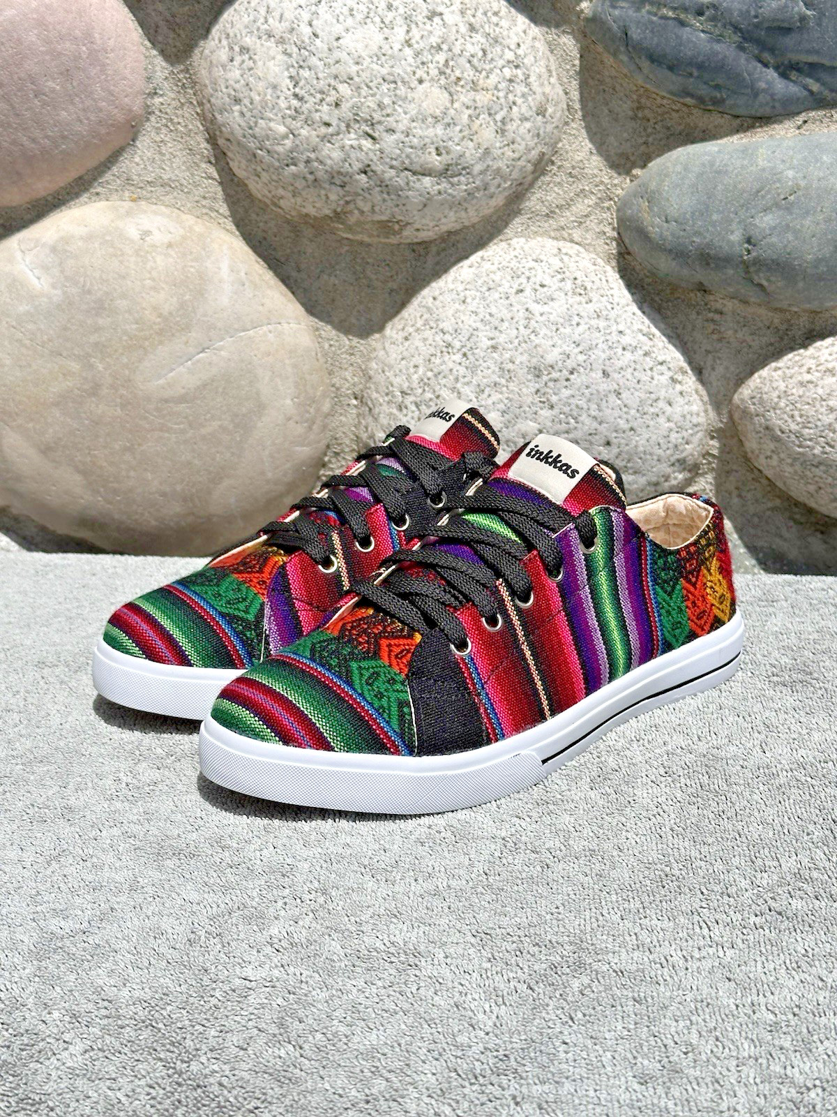 Inkkas Women’s 10 Men’s 8 Unisex Aztec Design Low Top Colorful Lace Up Sneakers