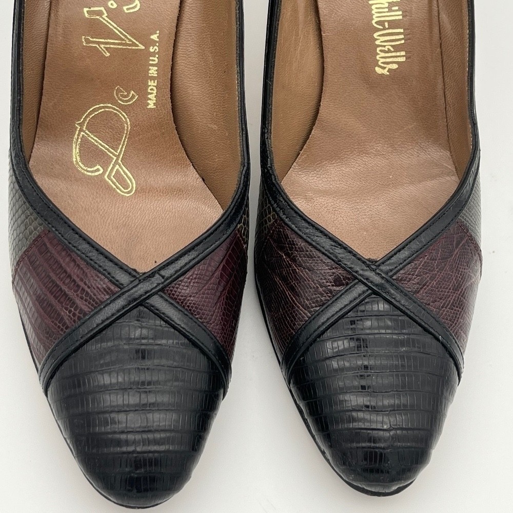 Hemphill Wells De Vino Vintage Genuine Reptile Multi-colored Pumps; Size 9.5 AAA