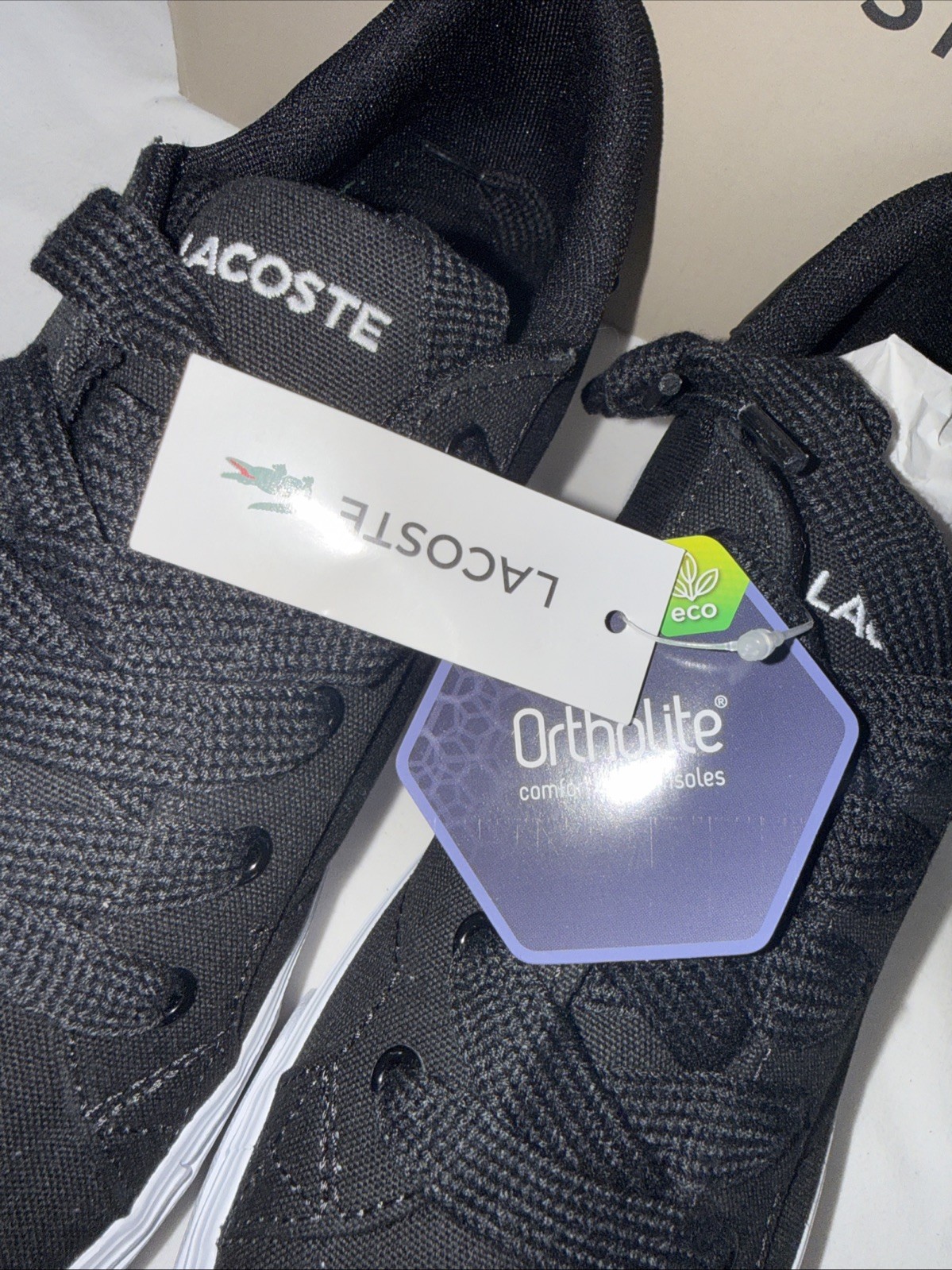 Lacoste Ziane Platform Black Shoes Woman’s Size 8.5