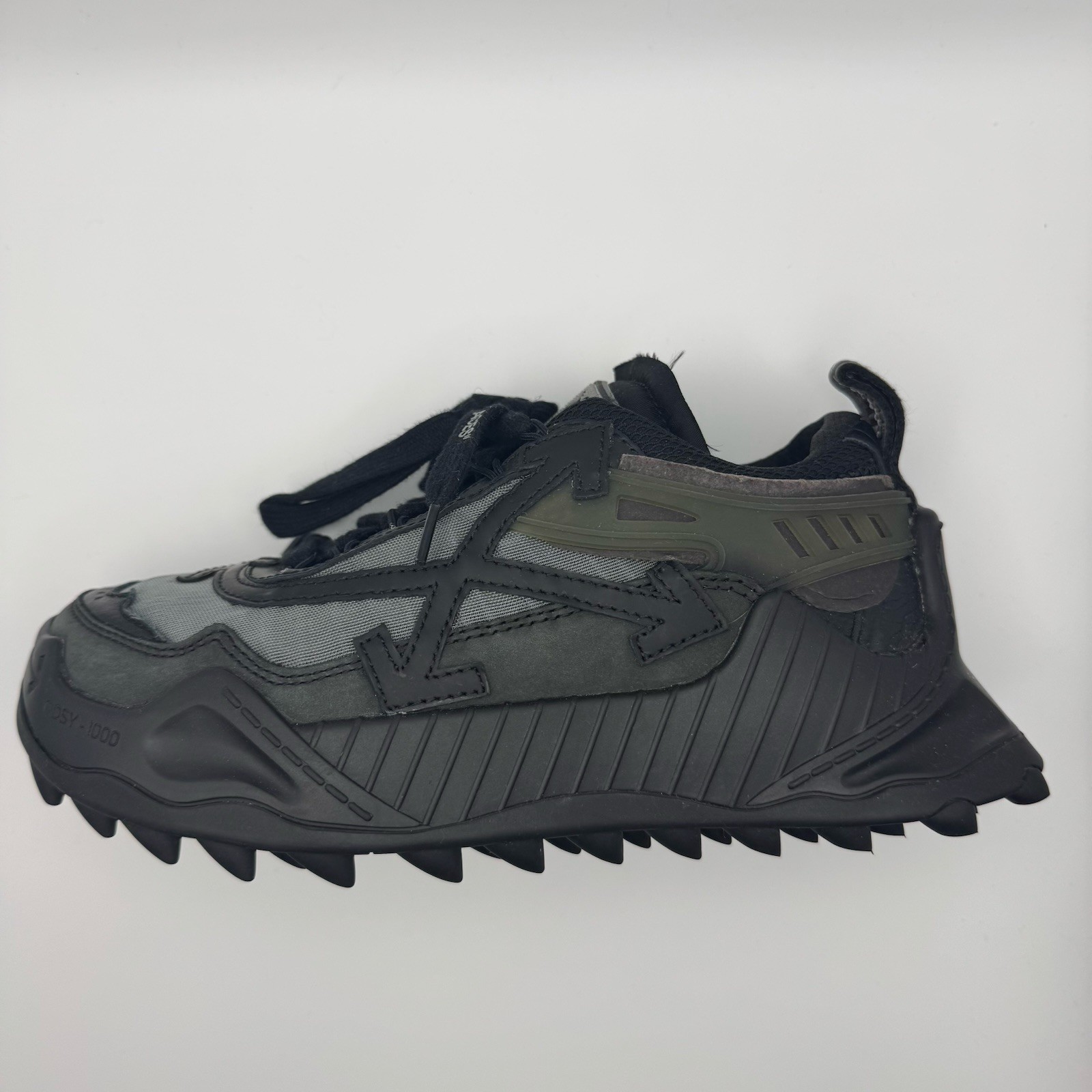 Off-White Odsy-1000 Women’s Size 6 Black Grey Designer Sneakers