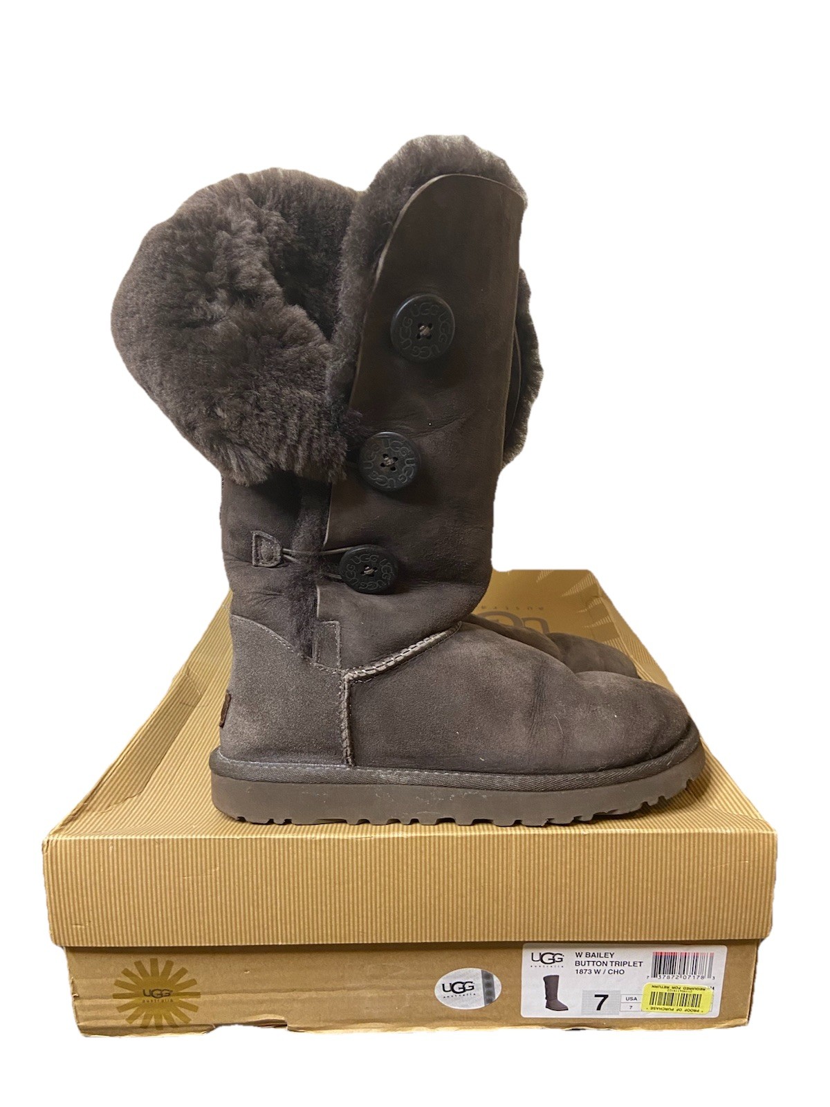 UGG Australia Bailey Button Triplet | S7 | Chocolate