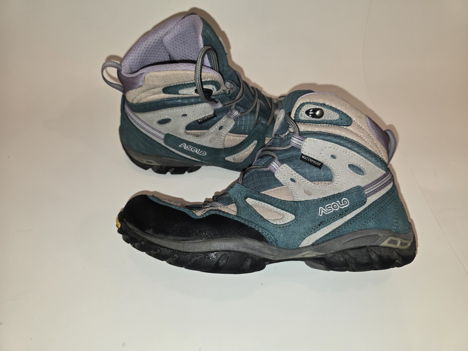 Asolo Women’s Waterproof Ankle Hiking Boots Lace-Up Colorblock Teal US 8.5