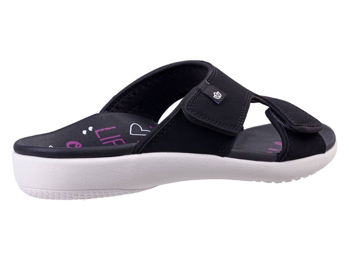 Women’s Spenco Black Kholo Slide Sandals Sz 8
