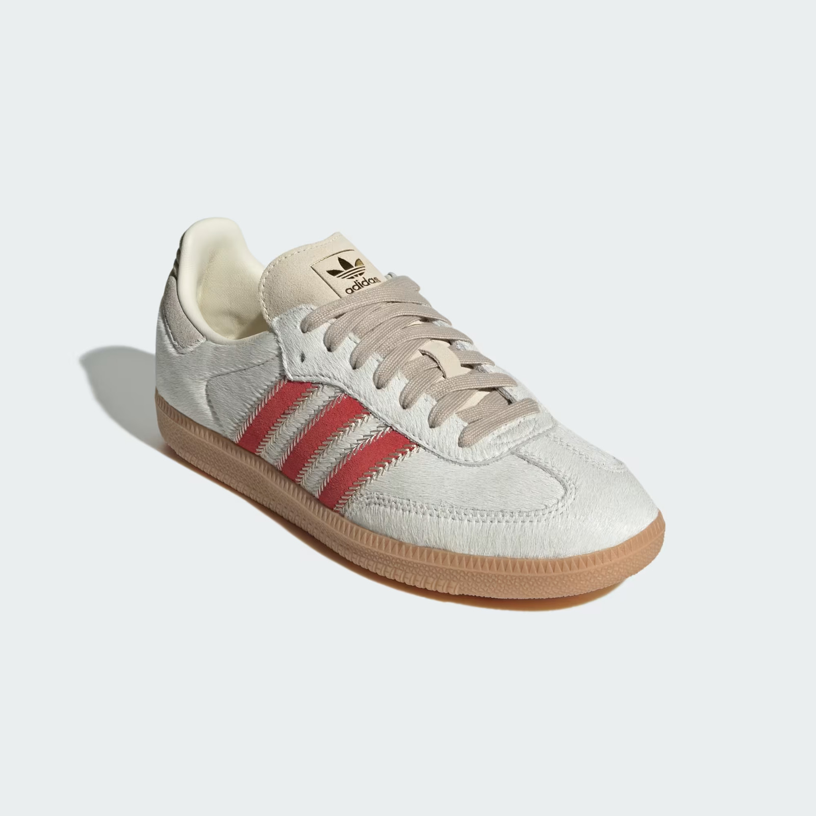 adidas Samba OG Womens Size 10 Wonder Beige Cream White Better Scarlet JS3935