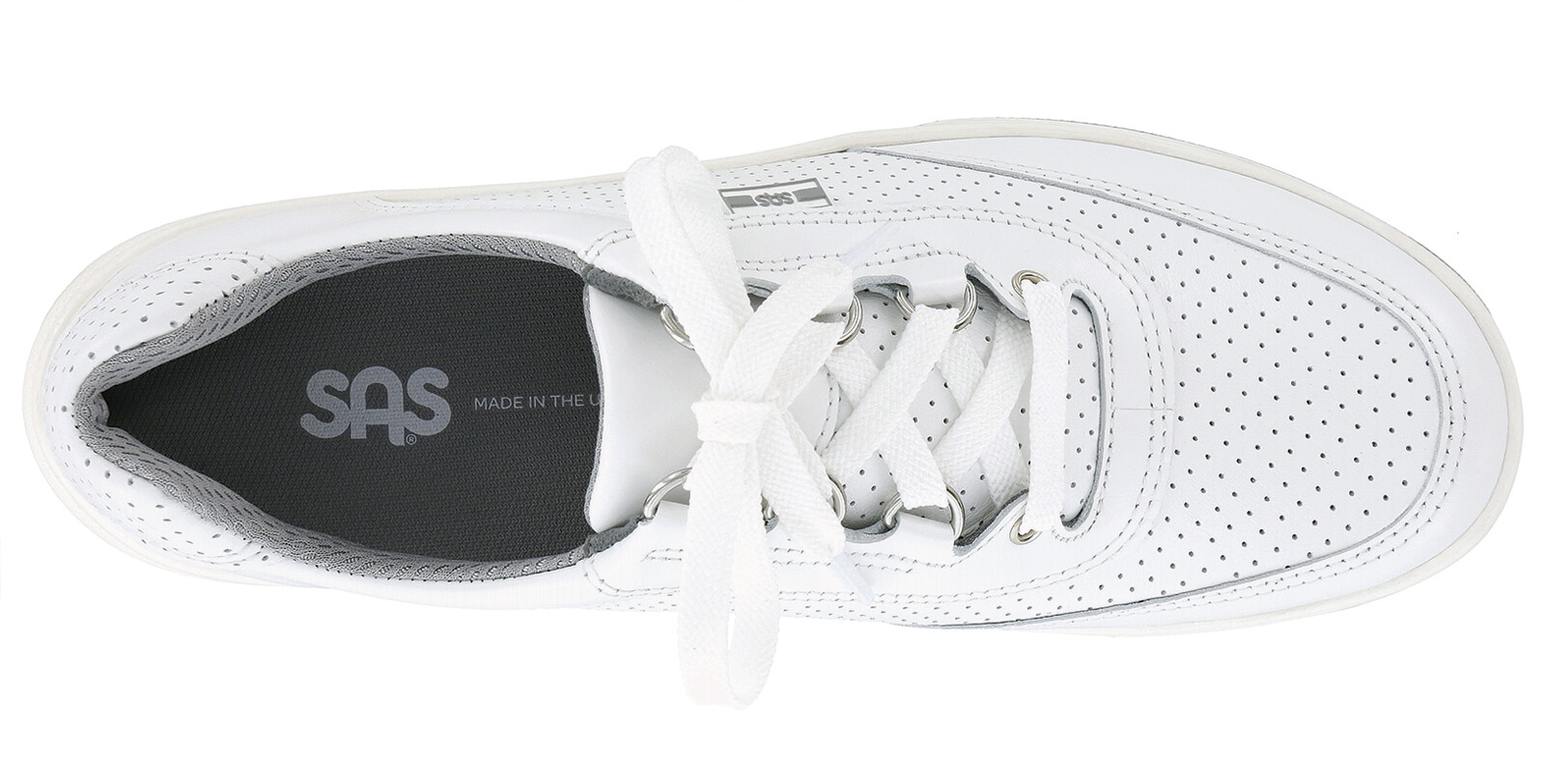 SAS Women’s Shoes Sporty Lux White Perf Many Sizes & Widths Brand New In The Box